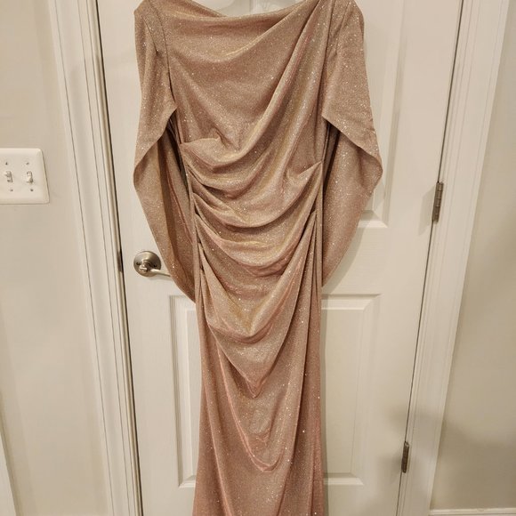 Cape Sleeve Trumpet Gown - Picture 5 of 6